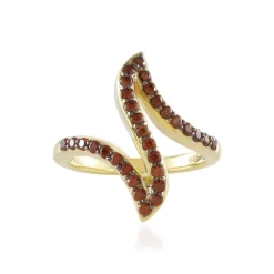 Champagner-Zirkon-Silberring