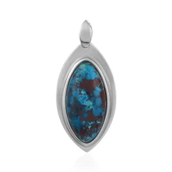 Chrysokoll-Silberanhänger