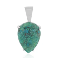 Chrysokoll-Silberanhänger
