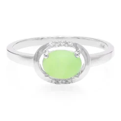 Chrysopras-Silberring