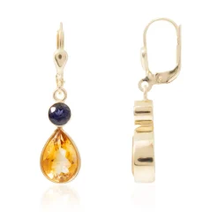Citrin-Goldohrringe (CUSTODANA)