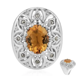 Citrin-Silberring (Annette classic)