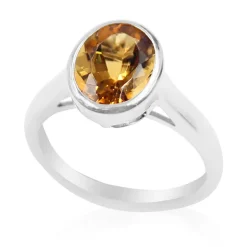 Cognac-Skapolith-Silberring