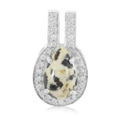 Dalmatiner-Jaspis-Silberanhänger