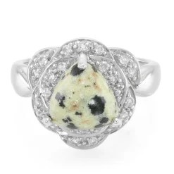 Dalmatiner-Jaspis-Silberring