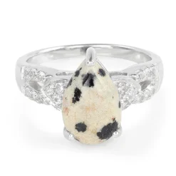 Dalmatiner-Jaspis-Silberring