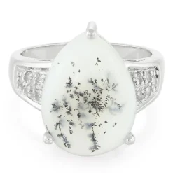 Dendriten-Achat-Silberring