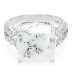 Dendriten-Achat-Silberring