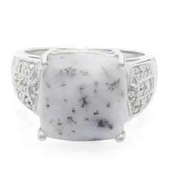 Dendriten-Achat-Silberring