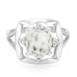 Dendriten-Achat-Silberring