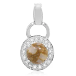 Dinosaurier-Quarz-Silberanhänger