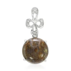 Dinosaurier-Quarz-Silberanhänger