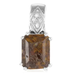 Dinosaurier-Quarz-Silberanhänger