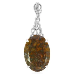 Dinosaurier-Quarz-Silberanhänger