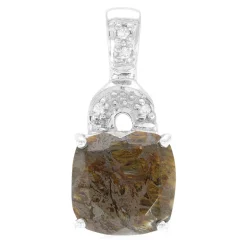 Dinosaurier-Quarz-Silberanhänger