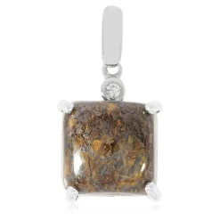 Dinosaurier-Quarz-Silberanhänger