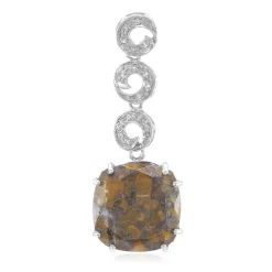 Dinosaurier-Quarz-Silberanhänger