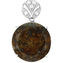 Dinosaurier-Quarz-Silberanhänger