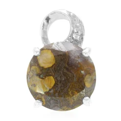 Dinosaurier-Quarz-Silberanhänger