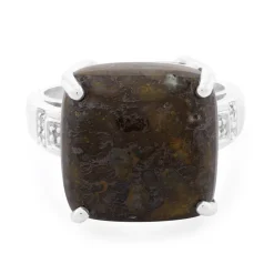 Dinosaurier-Quarz-Silberring