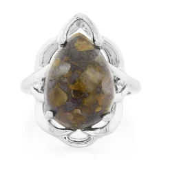 Dinosaurier-Quarz-Silberring