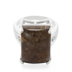 Dinosaurier-Quarz-Silberring