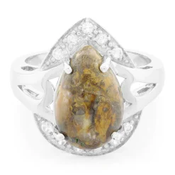 Dinosaurier-Quarz-Silberring