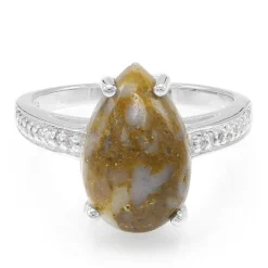 Dinosaurier-Quarz-Silberring