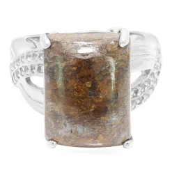 Dinosaurier-Quarz-Silberring