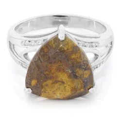 Dinosaurier-Quarz-Silberring