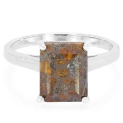 Dinosaurier-Quarz-Silberring