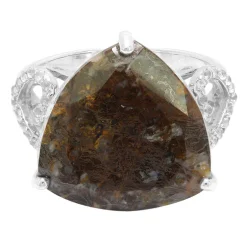 Dinosaurier-Quarz-Silberring