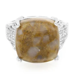 Dinosaurier-Quarz-Silberring