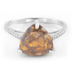 Dinosaurier-Quarz-Silberring