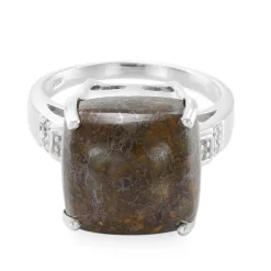 Dinosaurier-Quarz-Silberring