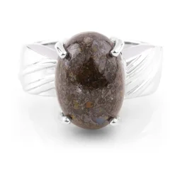 Dinosaurier-Quarz-Silberring