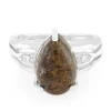Dinosaurier-Quarz-Silberring