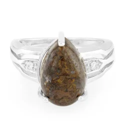 Dinosaurier-Quarz-Silberring