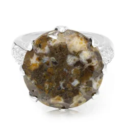 Dinosaurier-Quarz-Silberring