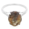 Dinosaurier-Quarz-Silberring