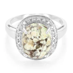 Dinosaurier-Quarz-Silberring