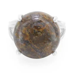 Dinosaurier-Quarz-Silberring