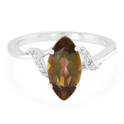 Dschungel-Topas-Silberring