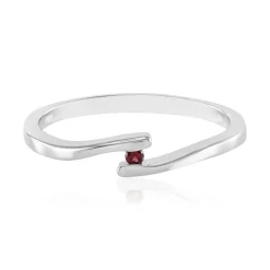 Edelroter Spinell-Silberring