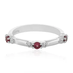 Edelroter Spinell-Silberring