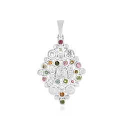 Edelstein-Silberanhänger