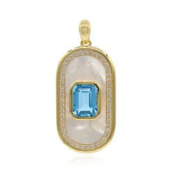 Edelstein-Silberanhänger