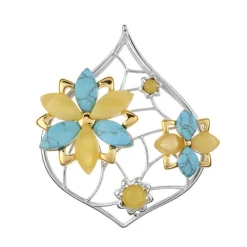 Edelstein-Silberanhänger