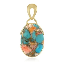 Edelstein-Silberanhänger