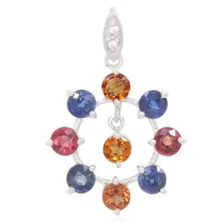 Edelstein-Silberanhänger